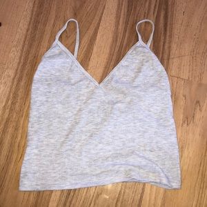 Grey cropped tank